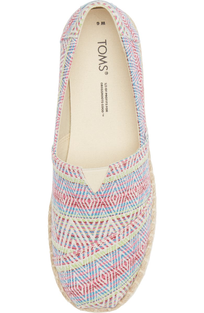 TOMS Alpargata Woven Platform Espadrille, Alternate, color,