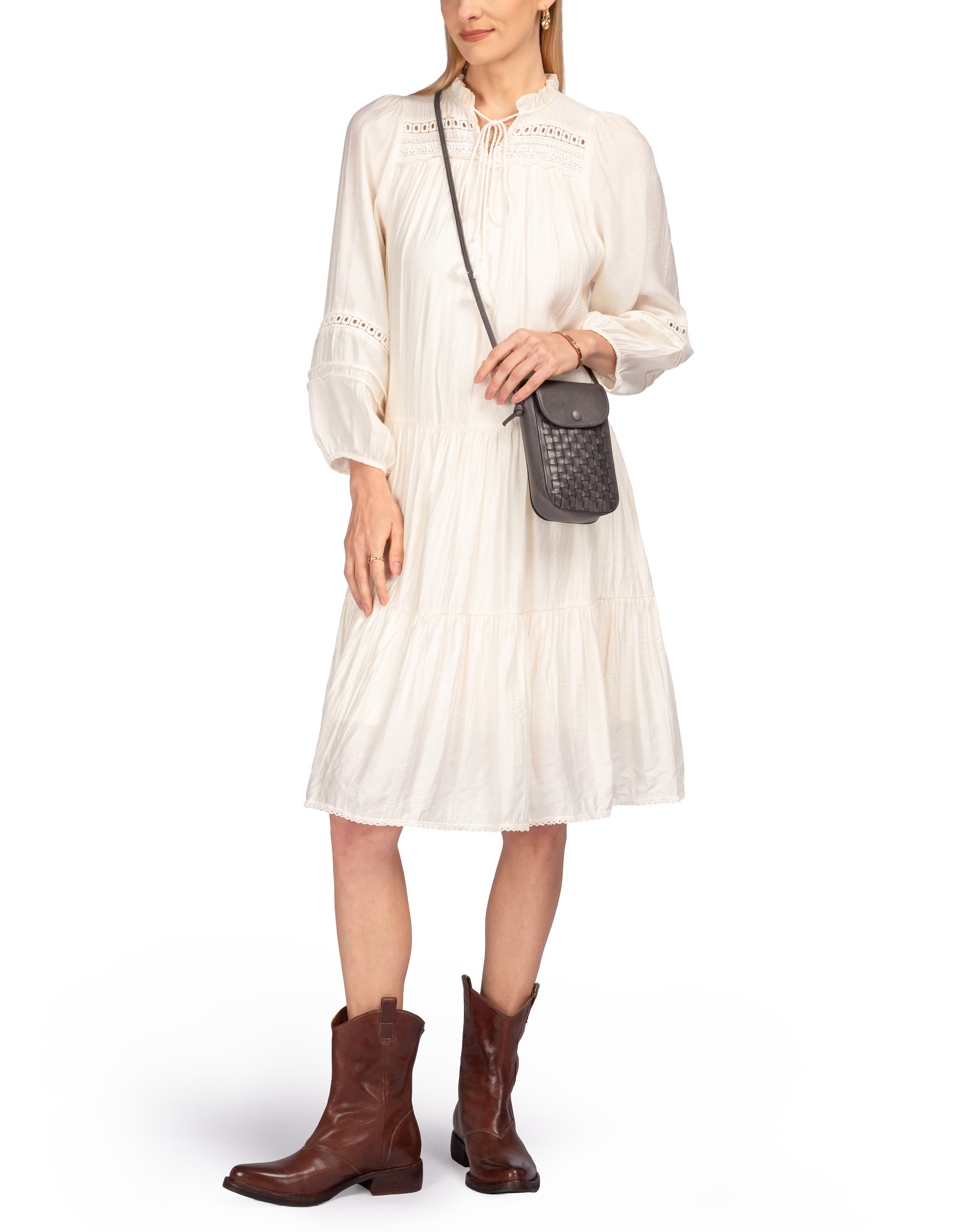 OLD TREND Lantana Genuine Leather Structured Everyday Crossbody, Alternate, color, Grey