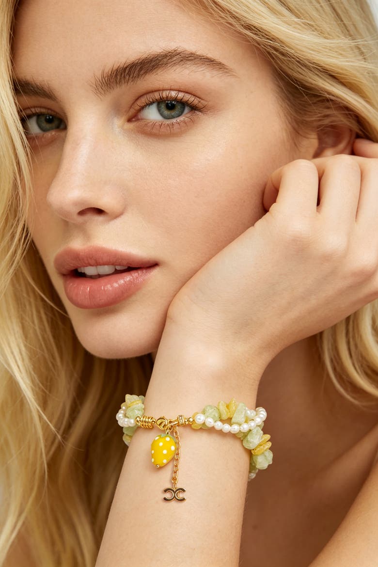 Lulu Strawberry Bracelet, Alternate, color, Yellow