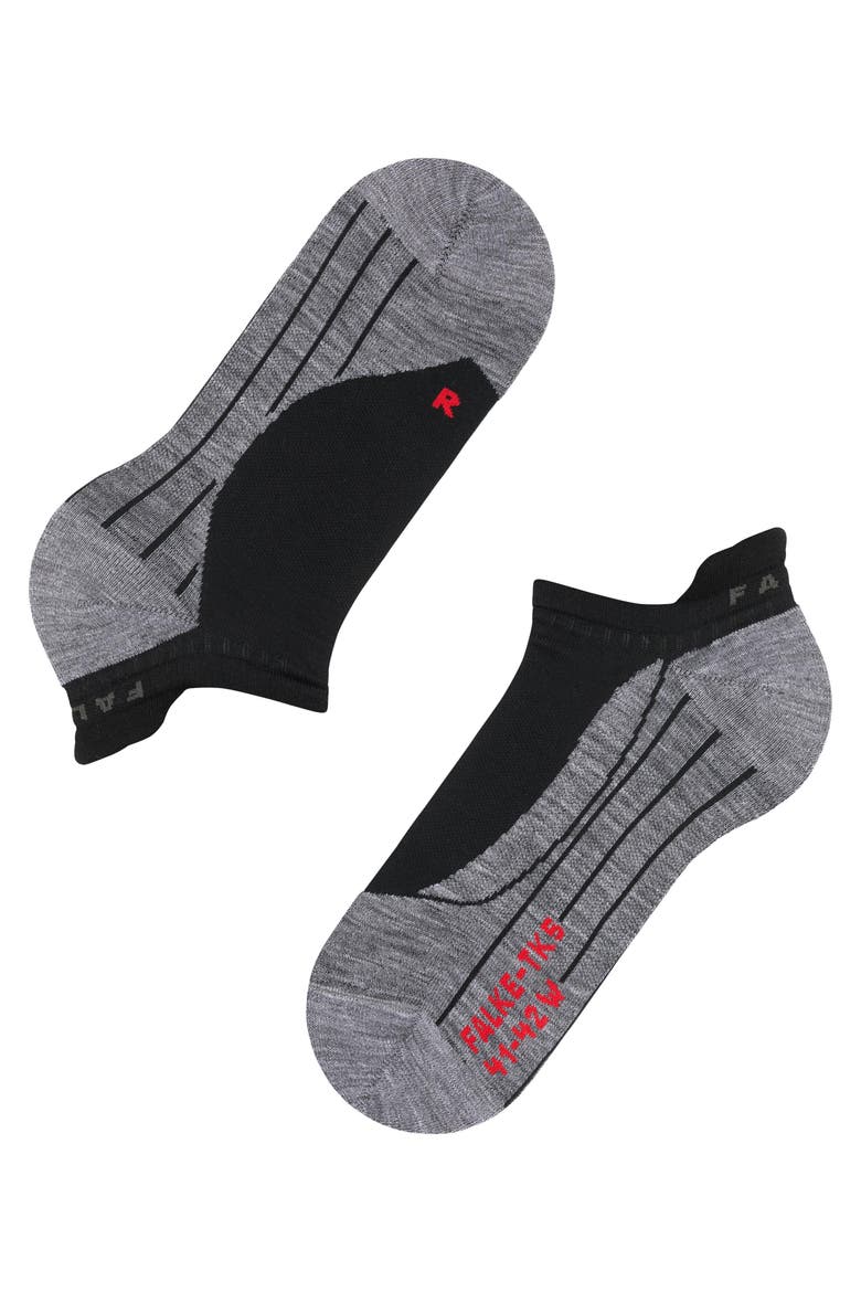 TK5 Wander Invisible Hiking Socks, Alternate, color, Black-Mix