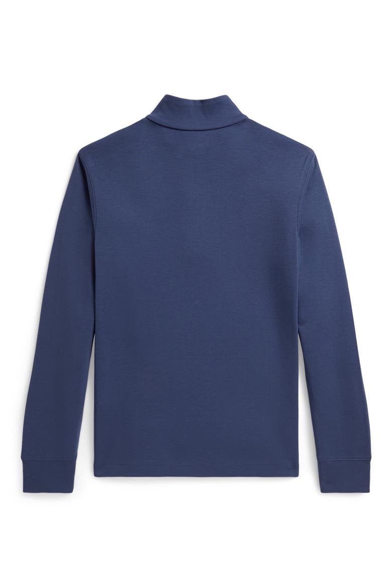 Kids' Cotton Quarter Zip Pullover, Alternate, color, NAVY