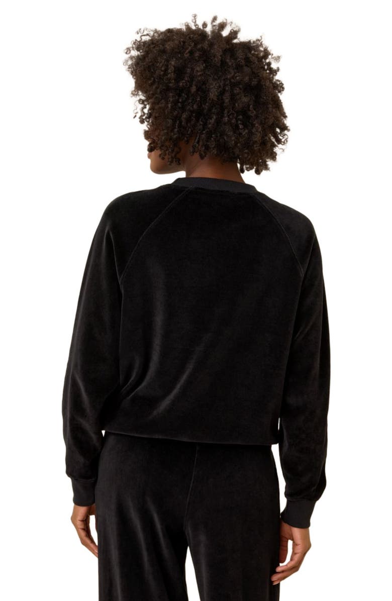 Pact Pure Velour Crew Sweatshirt, Alternate, color, Black