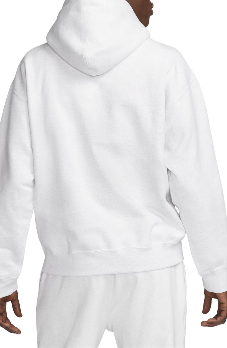 Nike Solo Swoosh Fleece Hoodie, Alternate, color, Birch Heather/ White
