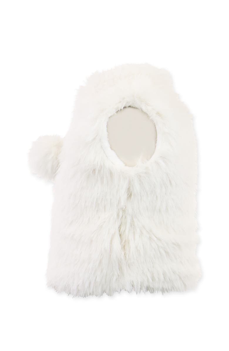 Widgeon Faux Fur Zip Front Vest, Alternate, color, Snow Rain Shag