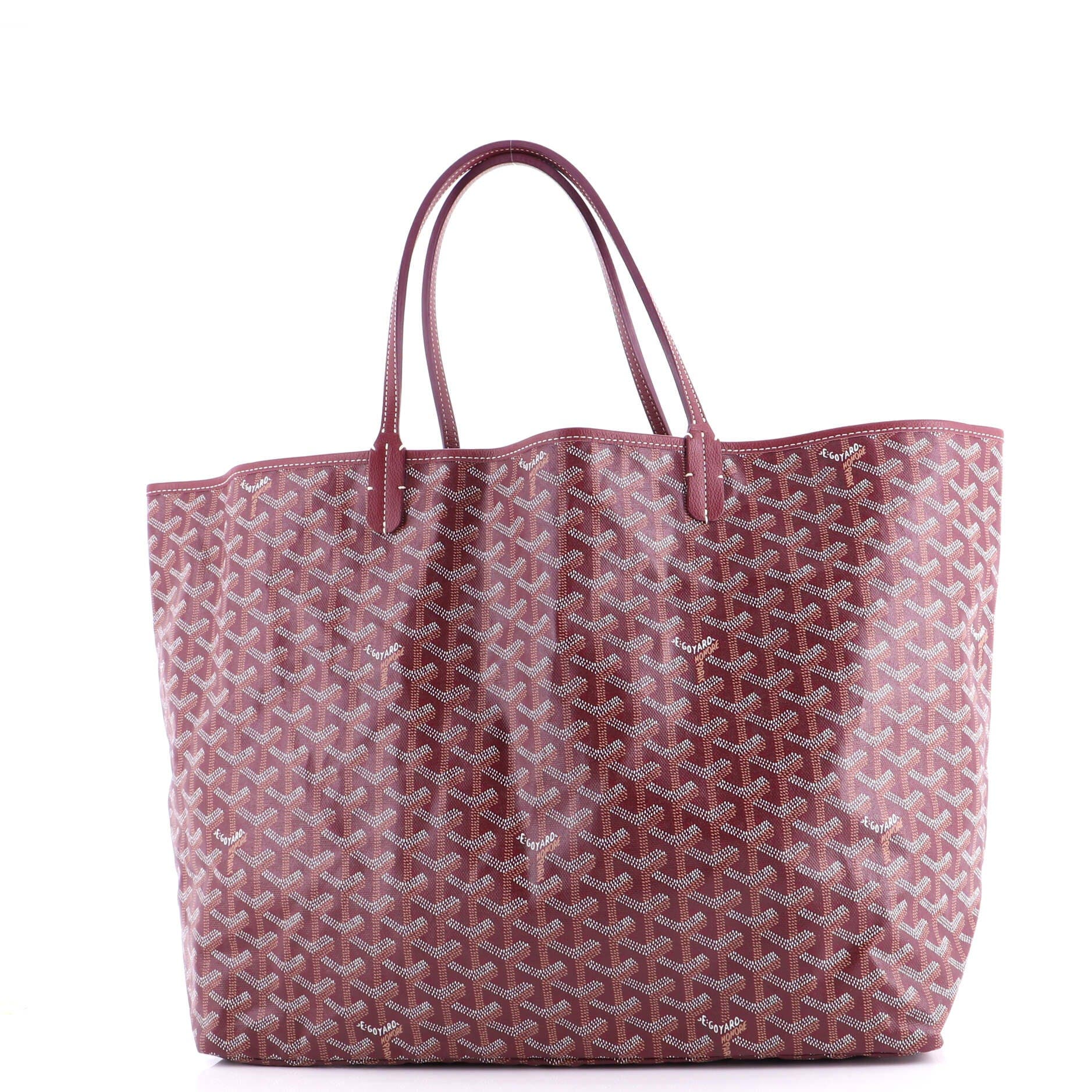 Pre-Owned Goyard Saint Louis Tote Coated Canvas GM, Alternate, color, Red