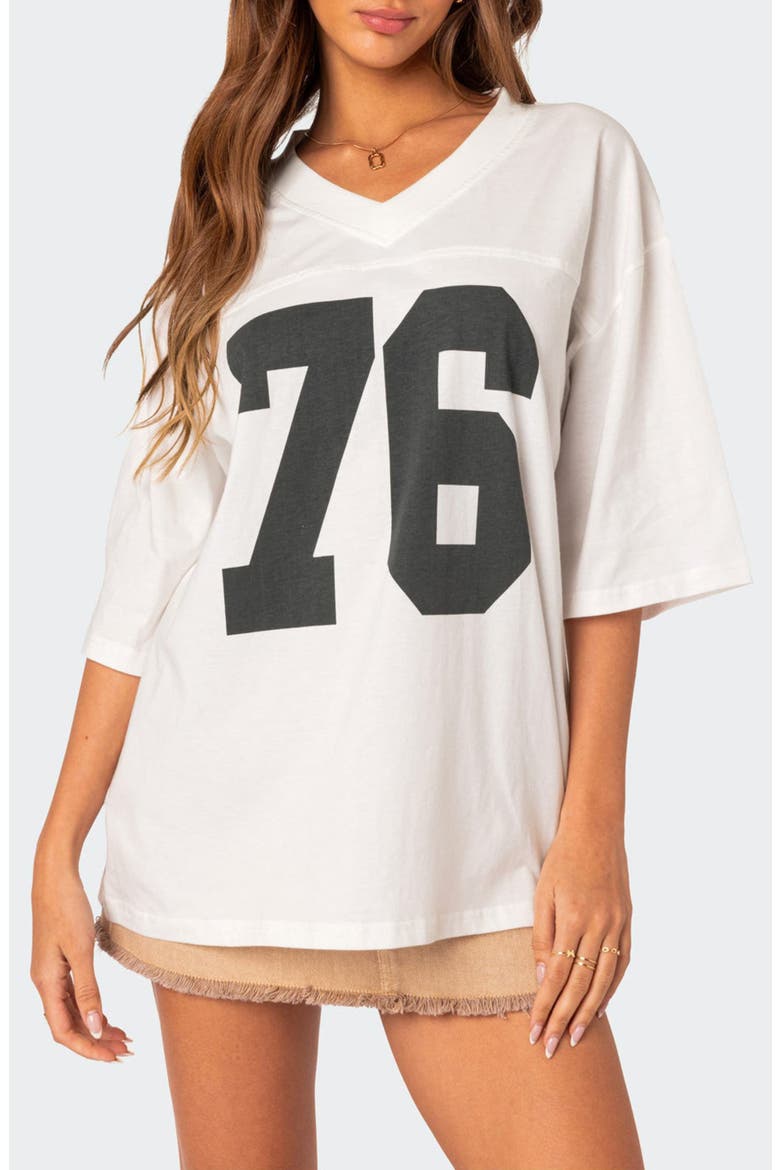 76 Oversize Graphic T-Shirt, Main, color, WHITE