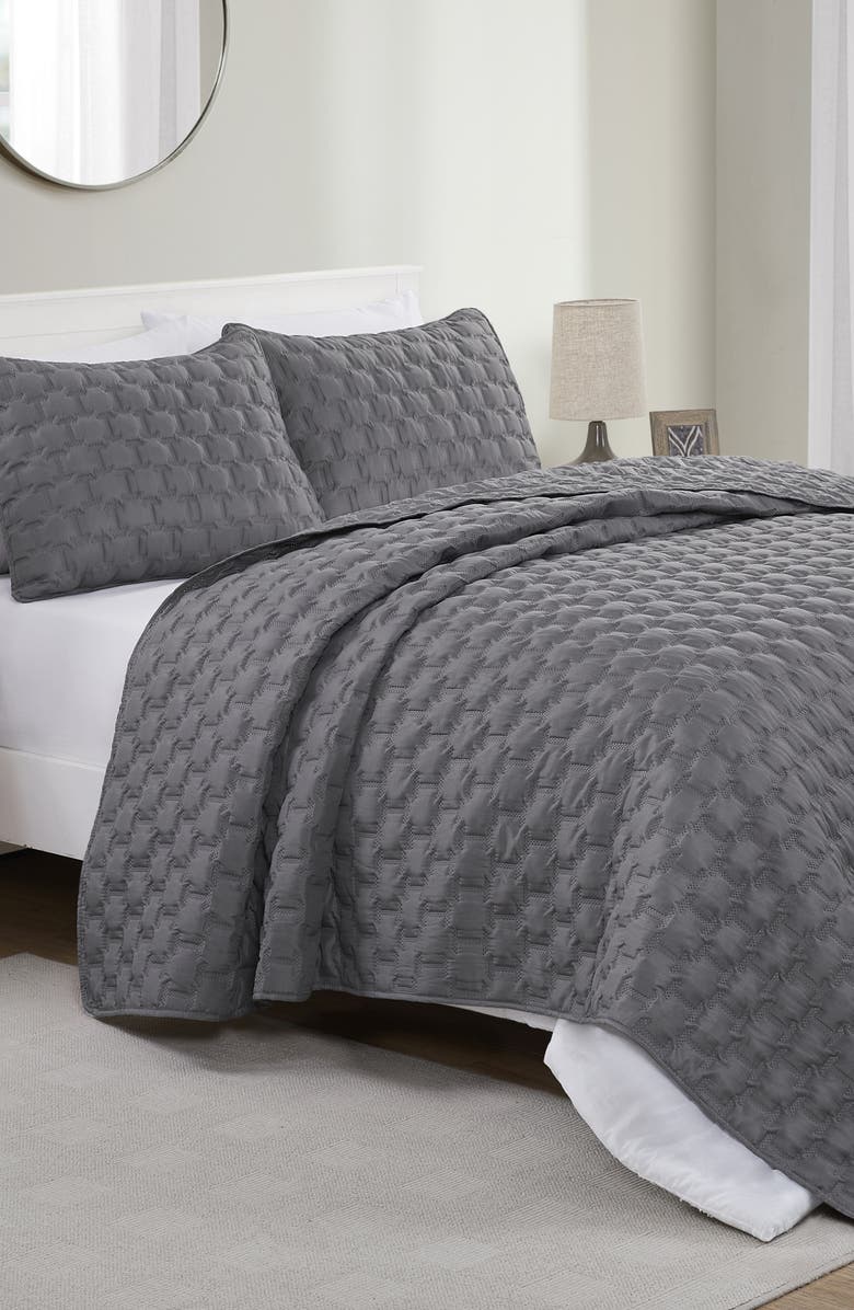 VCNY HOME Staton Geometric 3-Piece Quilt Set, Main, color,