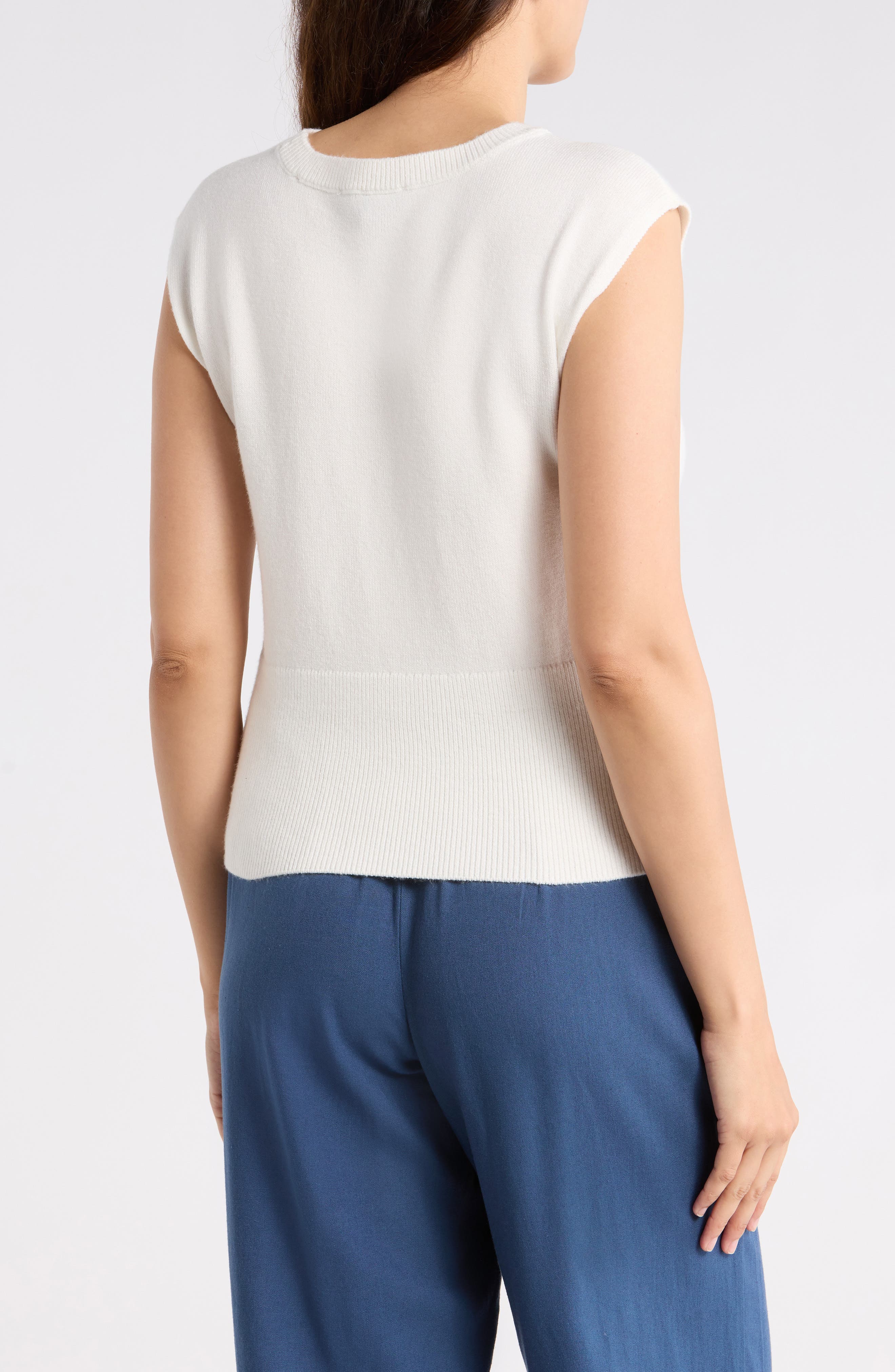 Embroidered Sleeveless Sweater - image 4