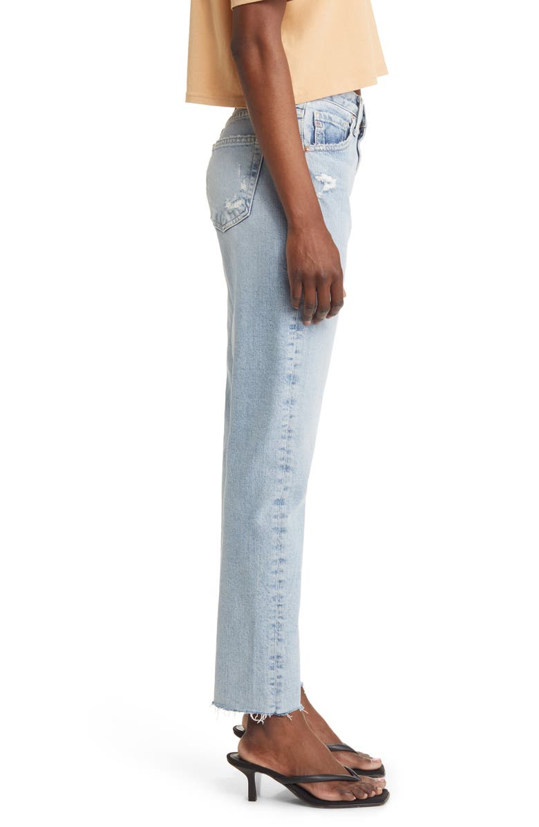 AG Ex-Boyfriend Raw Hem Jeans, Alternate, color, Windswept