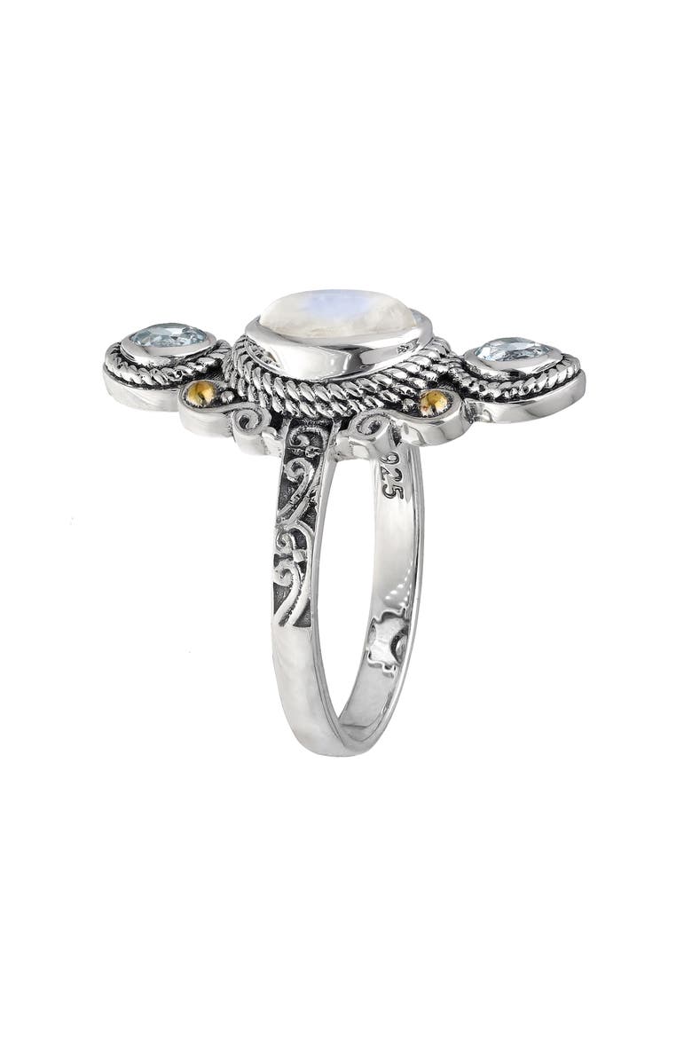 YS GEMS Moonstone Topaz Ring, Alternate, color, White