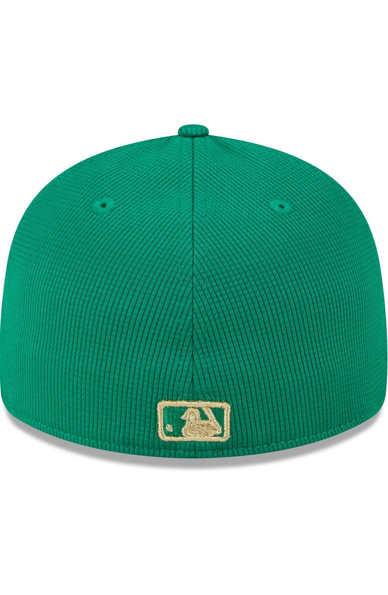 New Era Men's New Era White/Green New York Yankees 2024 St. Patrick's Day Low Profile 59FIFTY Fitted Hat, Alternate, color,