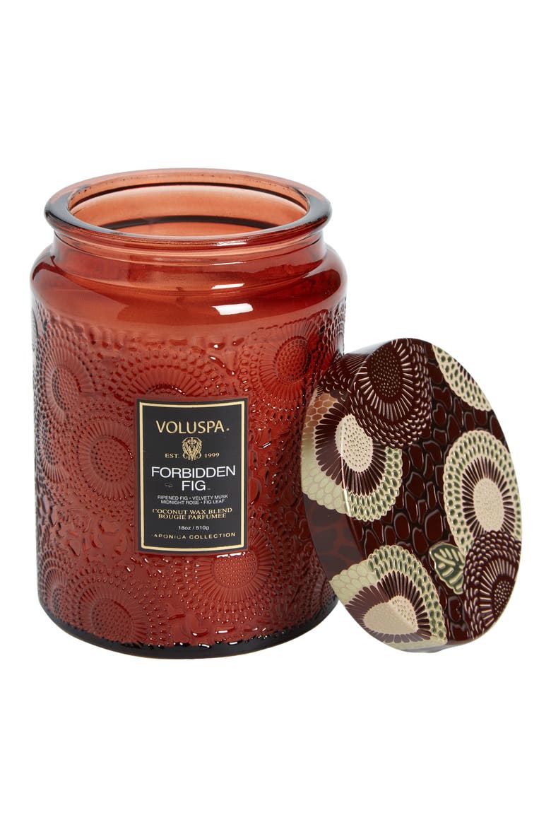 Forbidden Fig Large Jar Candle, Main, color, FORBIDDEN FIG