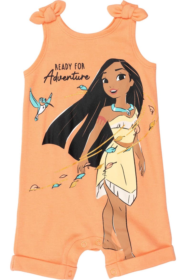 Princess Sleeveless One-Piece and Headband Set, Alternate, color, Pocahontas Peach