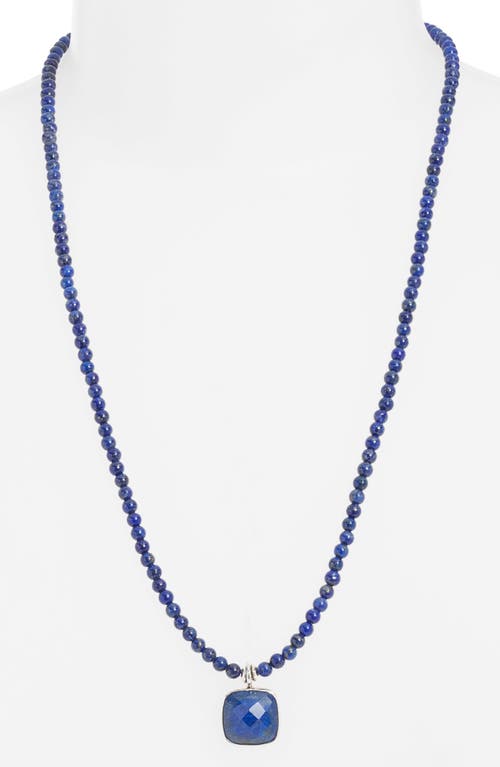 Caputo & Co Lapis Lazuli Pendant Necklace In Blue
