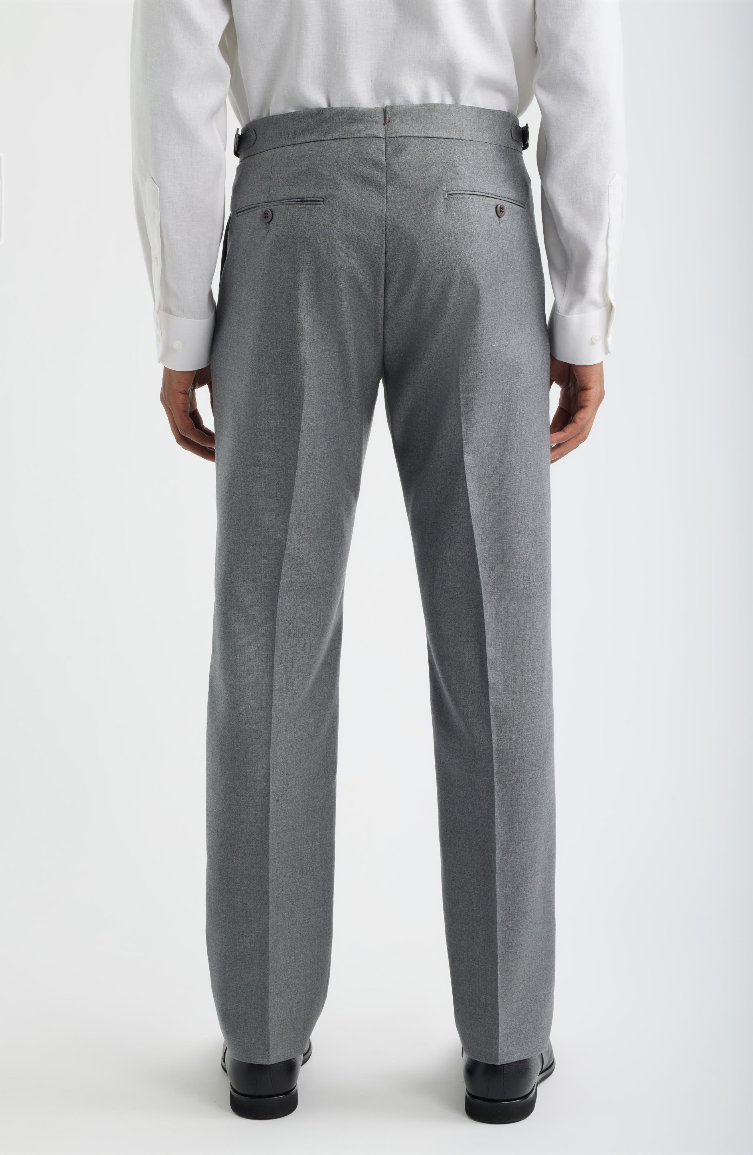 Danny Pleated Solid Wool Dress Pants - image 2