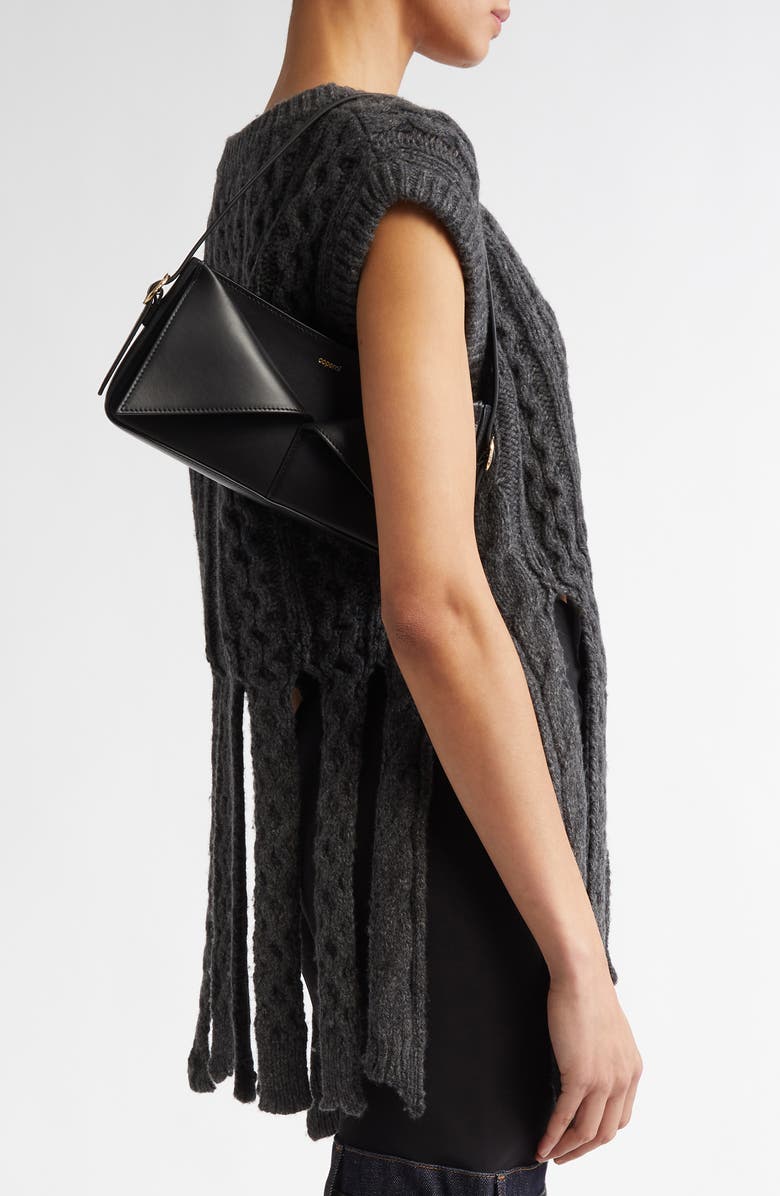 Coperni Belted Baguette Leather Shoulder Bag, Alternate, color,