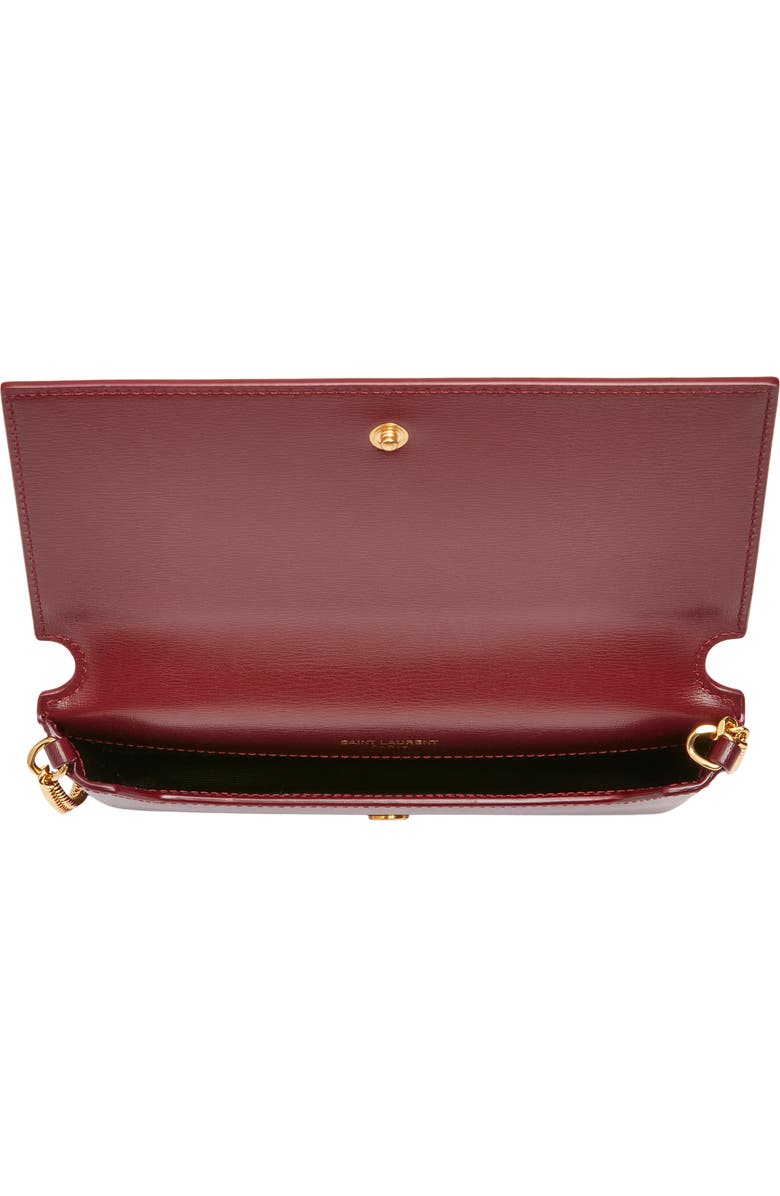 Saint Laurent Monogram Phone Shoulder Bag, Alternate, color, Rouge Merlot