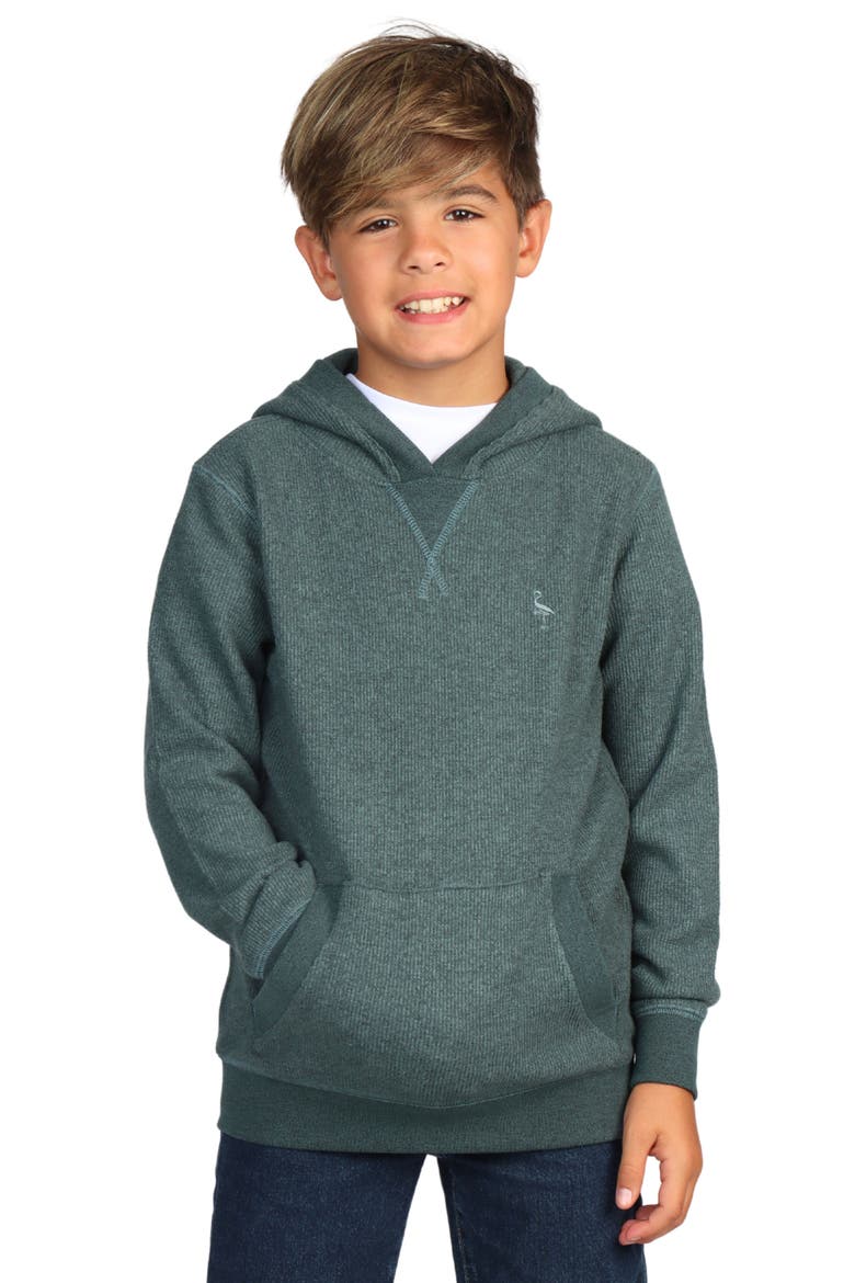 Kids' Heathered Hoodie, Main, color, GREEN HEATHER