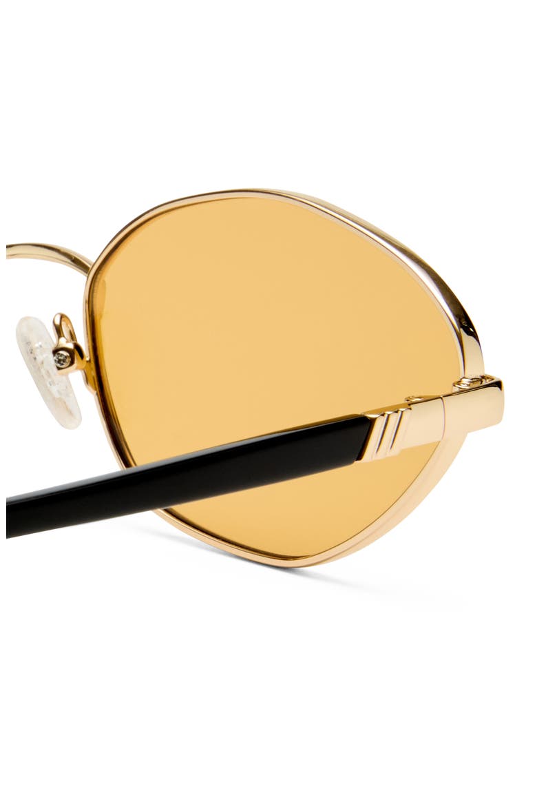 Le Bebe 58mm Oval Sunglasse, Alternate, color, GOLD / AMBER TINT