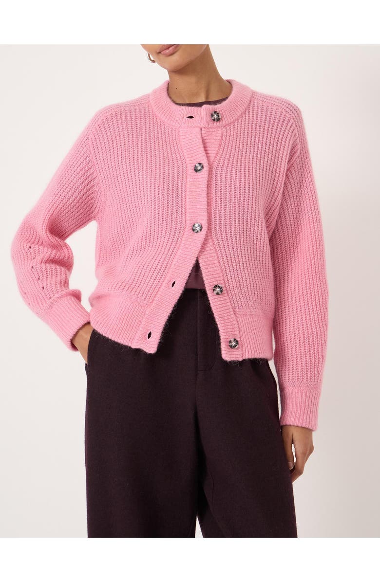 Hush Raven Wool Blend Cardigan, Alternate, color, Rose Pink
