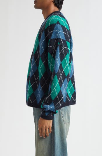Gyle Argyle Merino Wool Blend Sweater