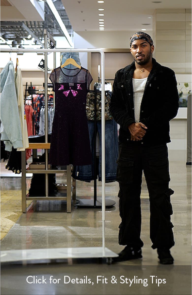 Kids' Metallic Illusion Neck Party Dress, sales video thumbnail