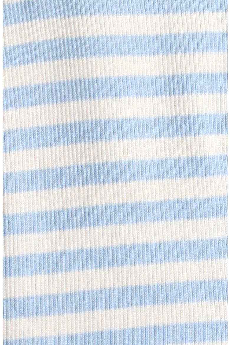 Stripe Stretch Organic Cotton Zip Footie, Alternate, color, BLUE STRIPED