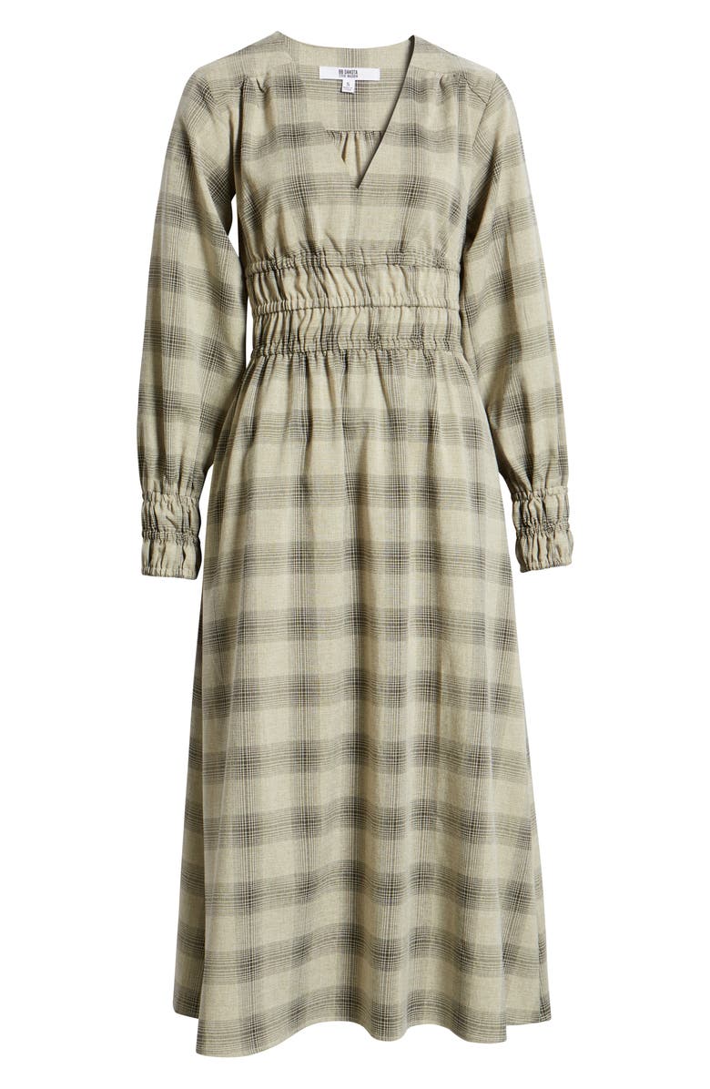 BB Dakota by Steve Madden Long Live Plaid Long Sleeve Midi Dress, Alternate, color,