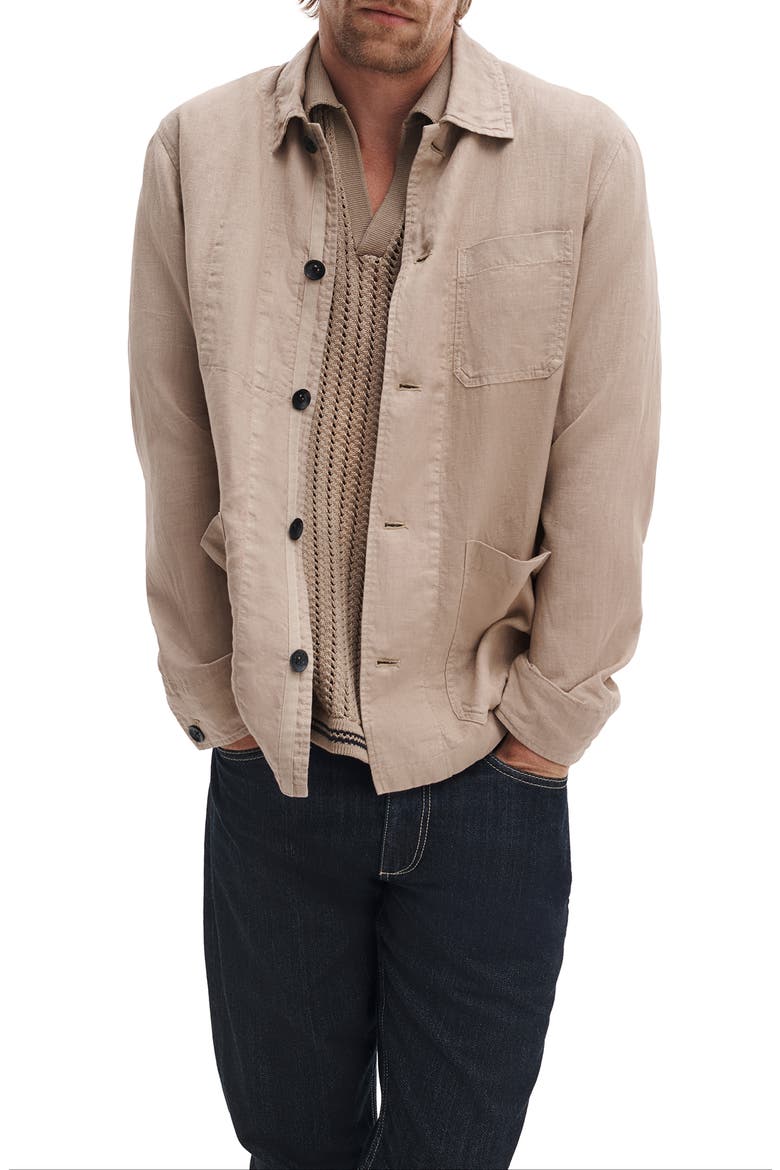 Evan Linen Chore Jacket, Alternate, color, WOLF GREY