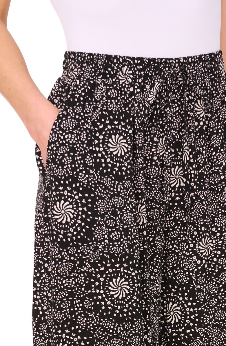 Halogen<sup>®</sup> Wide Leg Pants, Alternate, color, Rich Black Print