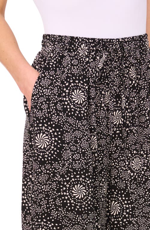 Shop Halogen ® Wide Leg Pants In Rich Black Print