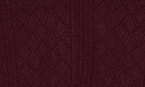 Dr2 By Daniel Rainn Pointelle Stitch Vintage Sweater In Burgundy