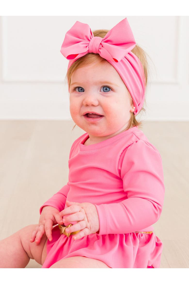 Girls UPF50+ Shimmer Swim Bow Headband, Alternate, color, Rose