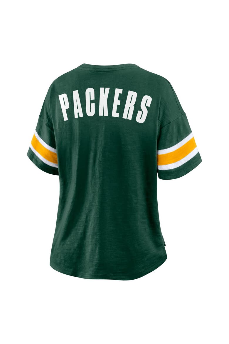 Women's Fanatics Green Green Bay Packers Redzone Curl Route T-Shirt, Alternate, color, Green