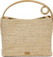 Cult Gaia Lalli Raffia Top Handle Bag