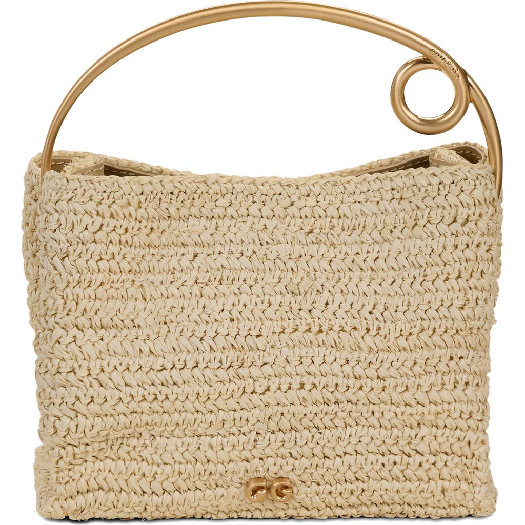 Shop Cult Gaia Lalli Raffia Top Handle Bag In Natural