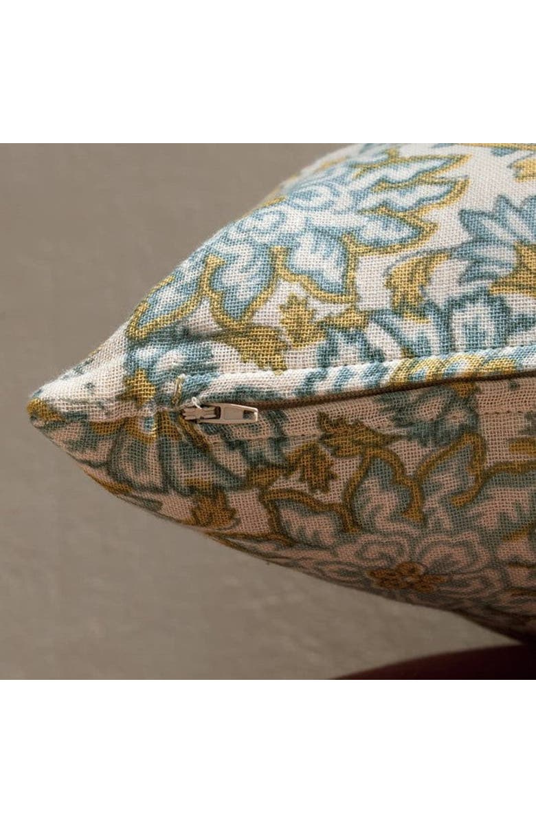 Mela Artisans Bloom Blockprint Pillow - Cover Only, Alternate, color, Blue