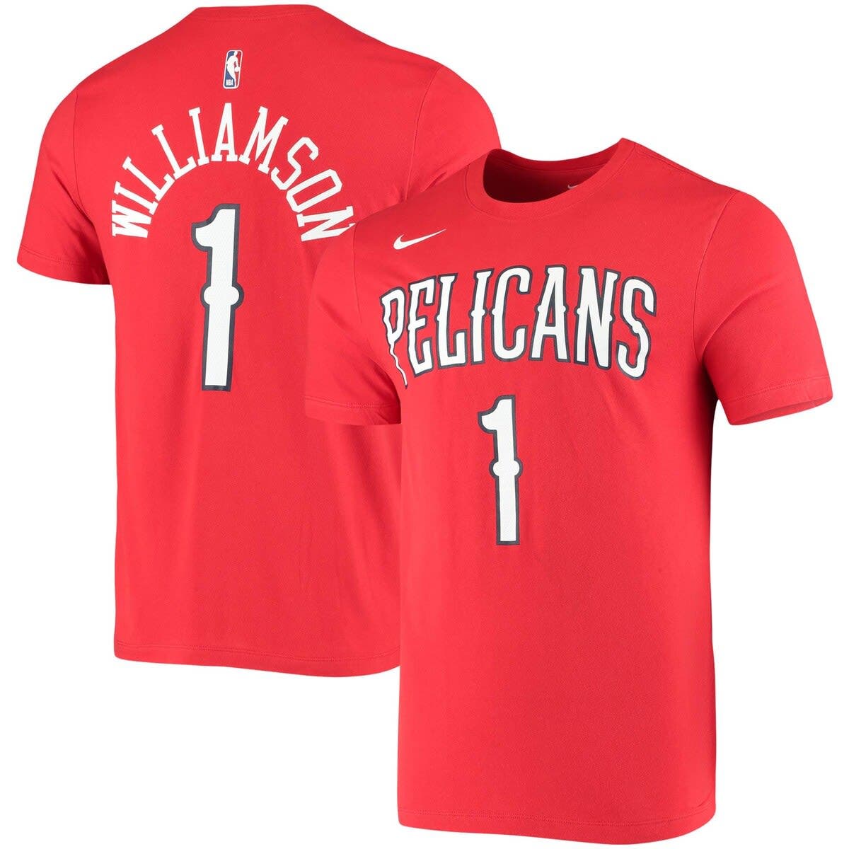 Men's Nike Zion Williamson Red New Orleans Pelicans Name & Number Performance T-Shirt - image 1
