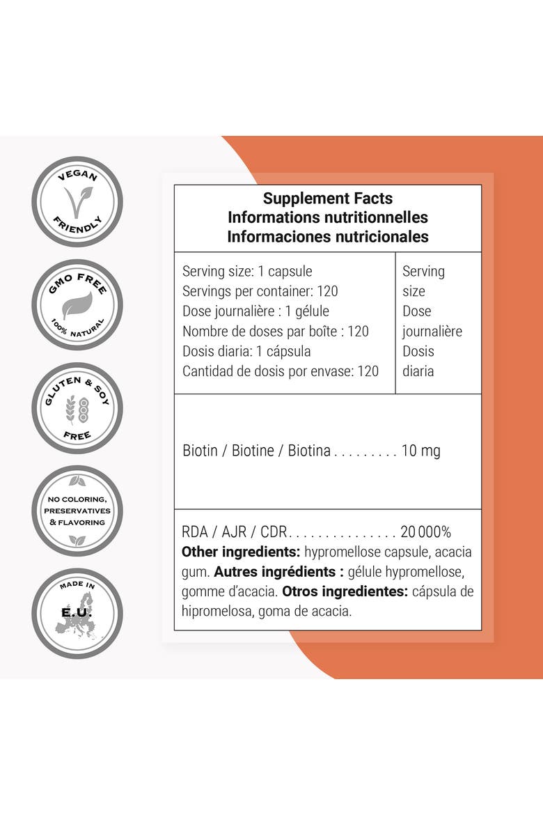 Biotin 10,000mcg / 10g, Alternate, color, None