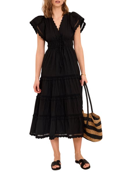 Cotton Ruffle Maxi Dress