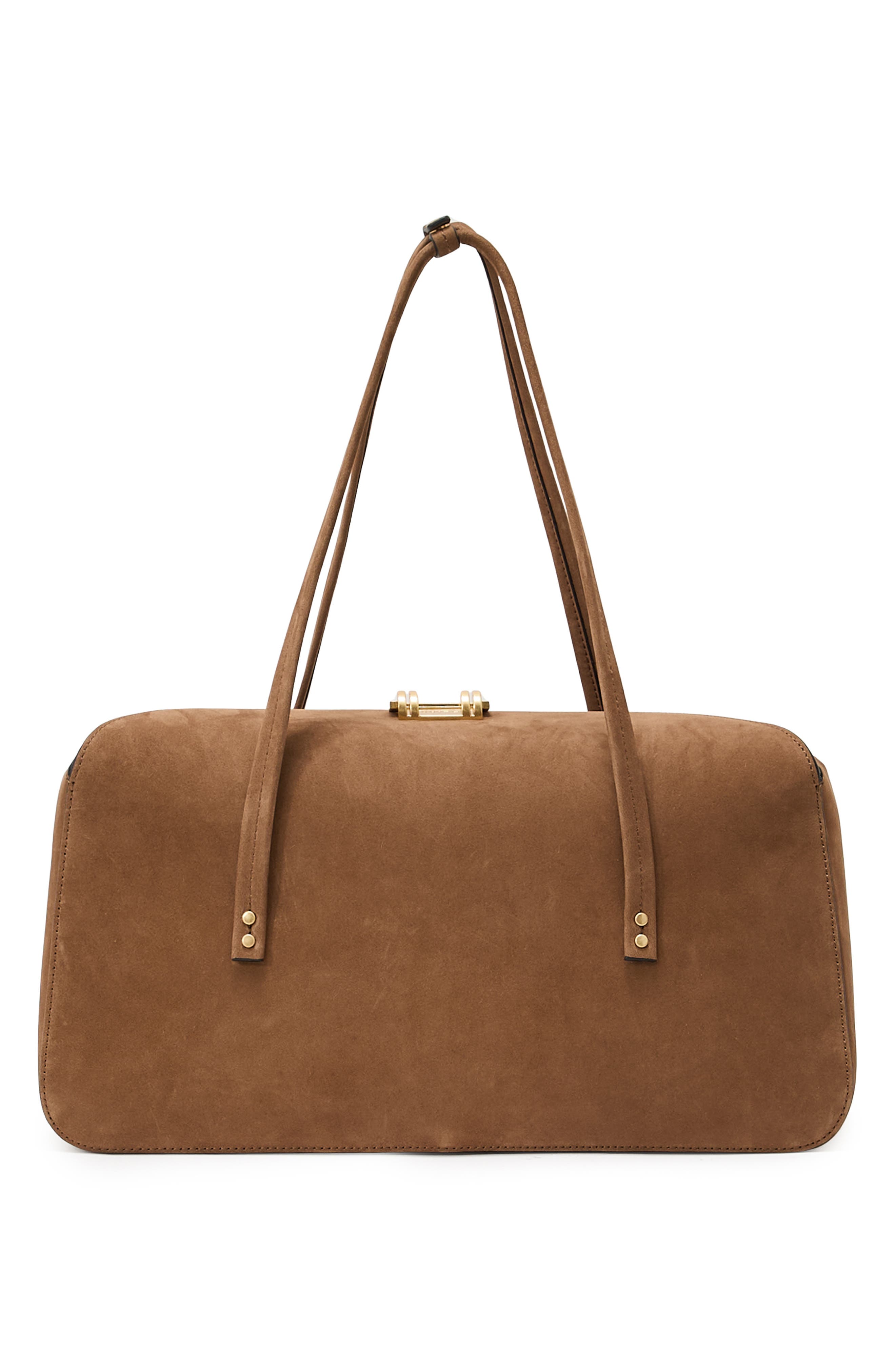 Reiss Anika Leather Bowling Bag, Alternate, color, 