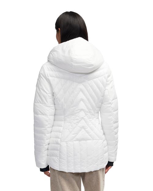 Shop Pajar Esmay Lightweight Mixed Media Quilted Packable Puffer In White Opal