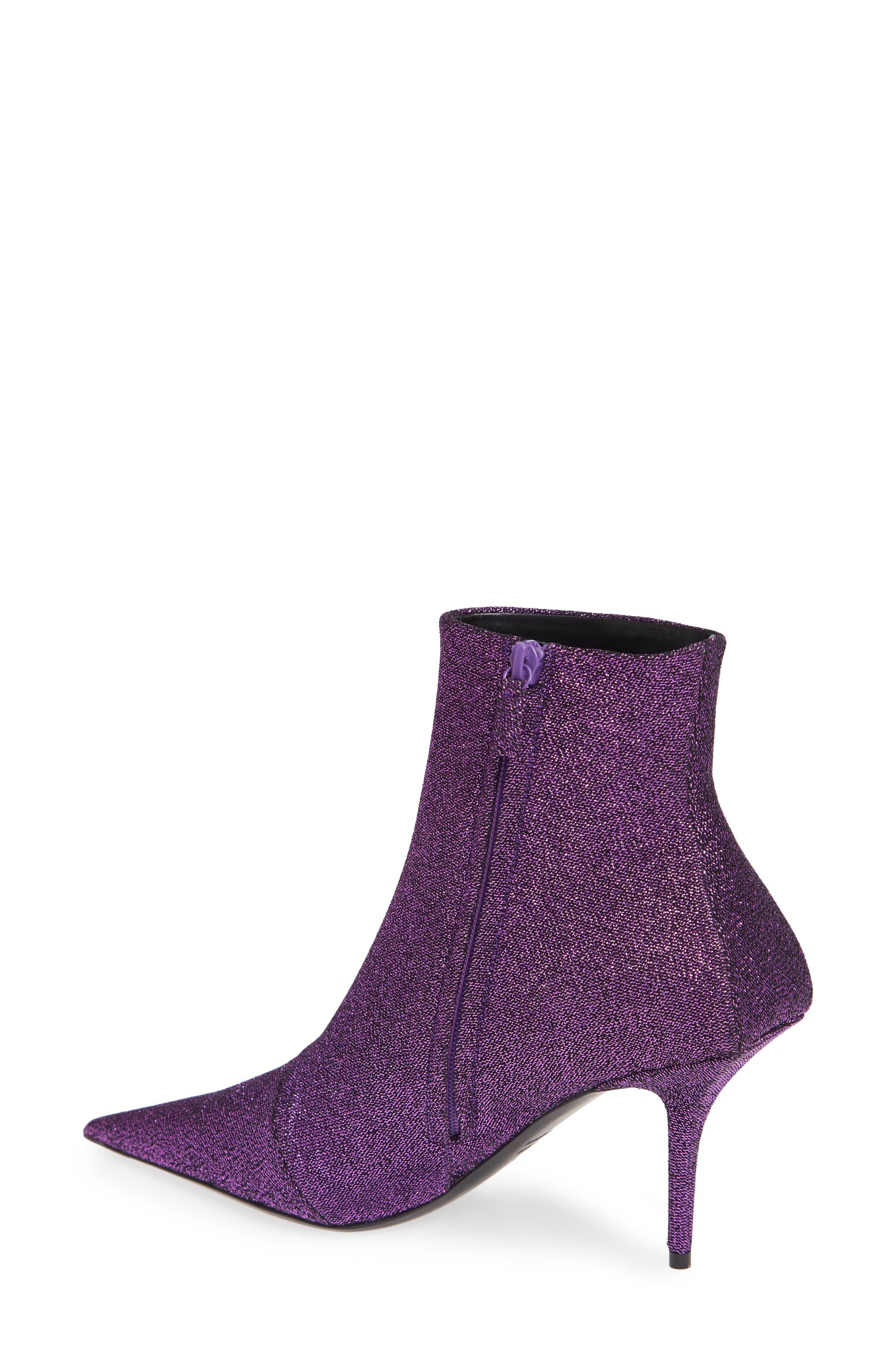 Balenciaga Knife Metallic Pointed Toe Bootie, Alternate, color, 