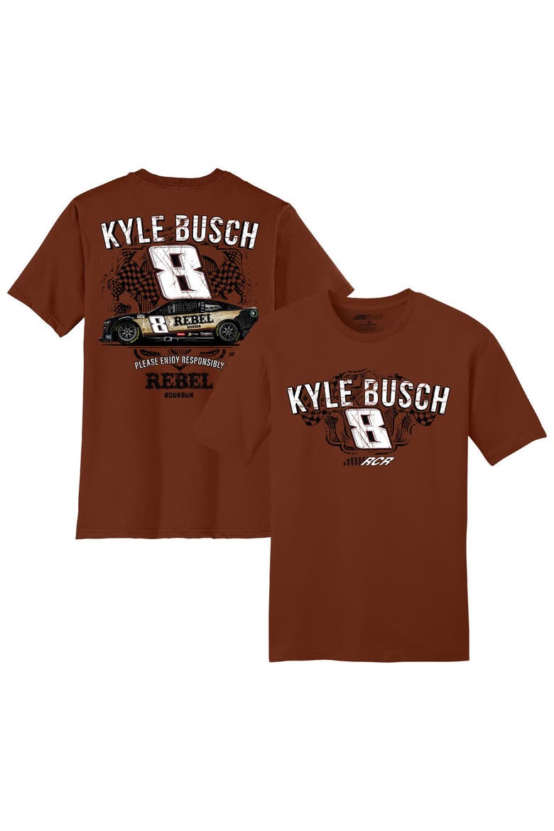 Men's Richard Childress Racing Team Collection  Brown Kyle Busch Rebel Bourbon Car T-Shirt, Main, color, Brown