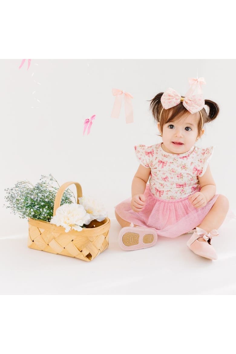 Ditsy Floral Tulle Bow Baby Headband, Alternate, color, Multicolor