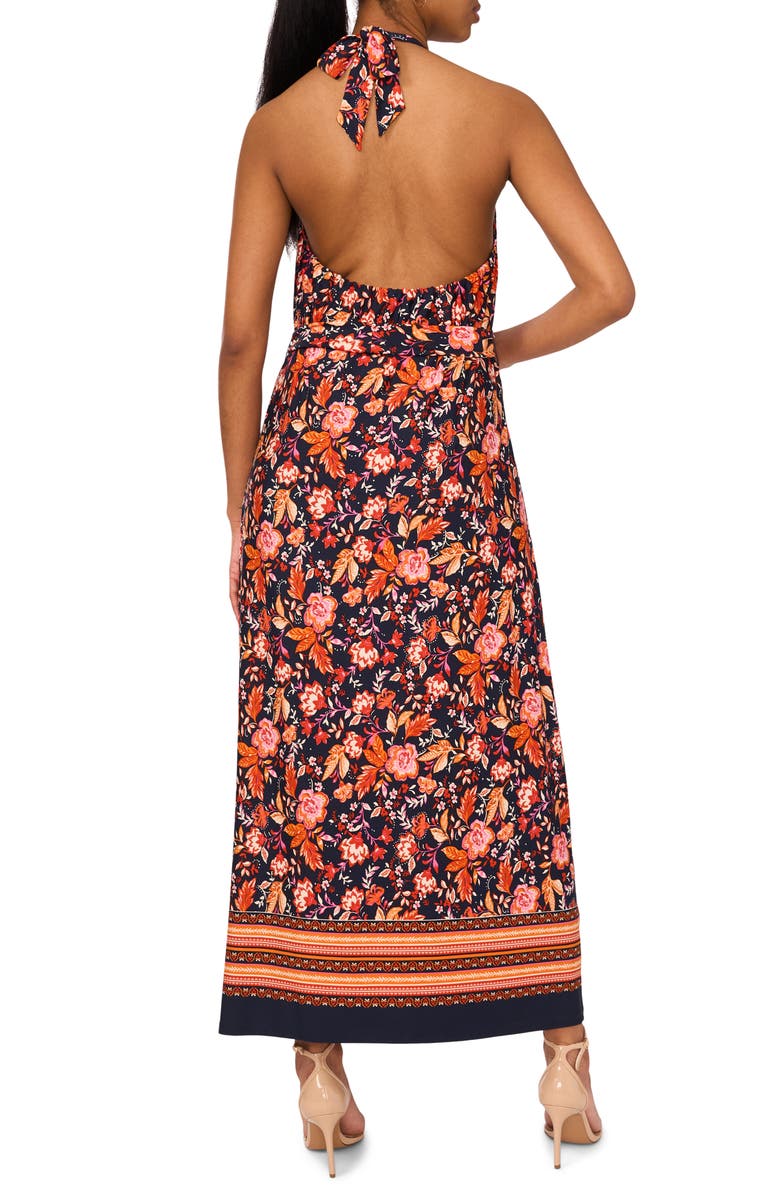 Halogen<sup>®</sup> Tie Waist Halter Maxi Dress, Alternate, color,