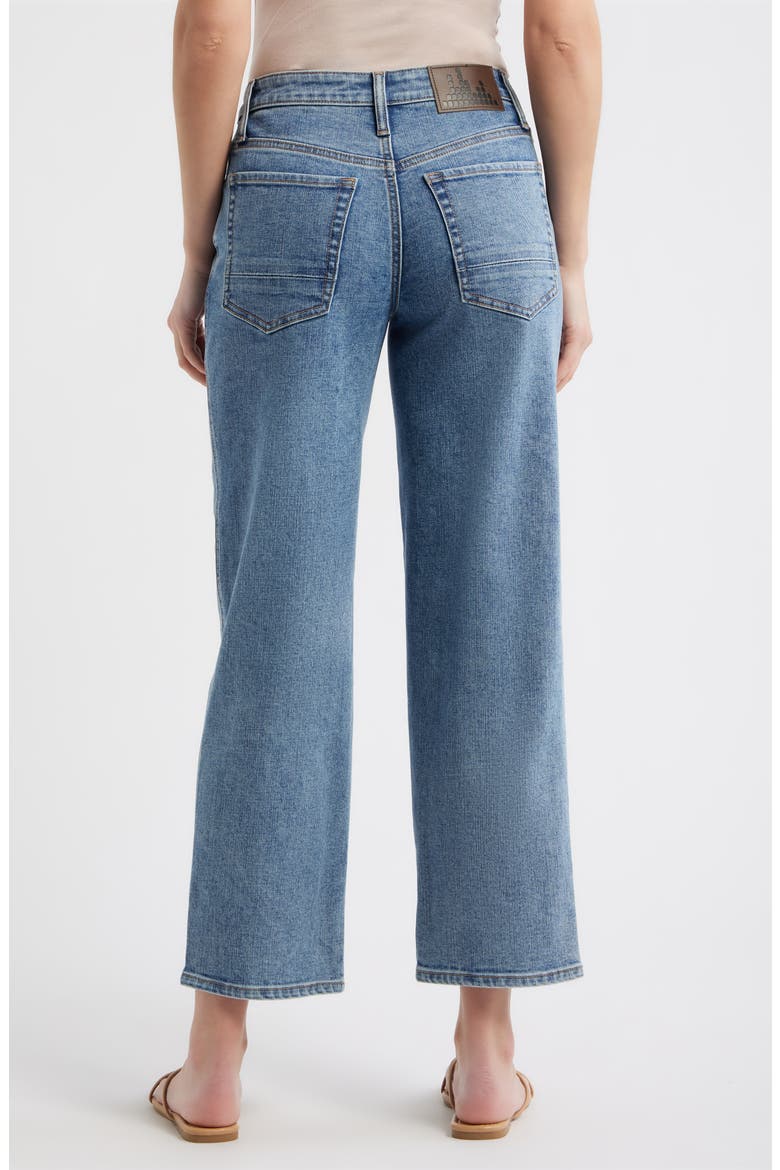 Slant Pocket Ankle Straight Leg Jeans, Alternate, color, MEDIUM INDIGO