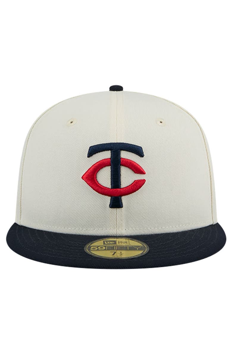 New Era Men's New Era White Minnesota Twins Chrome 59FIFTY Fitted Hat, Alternate, color, 