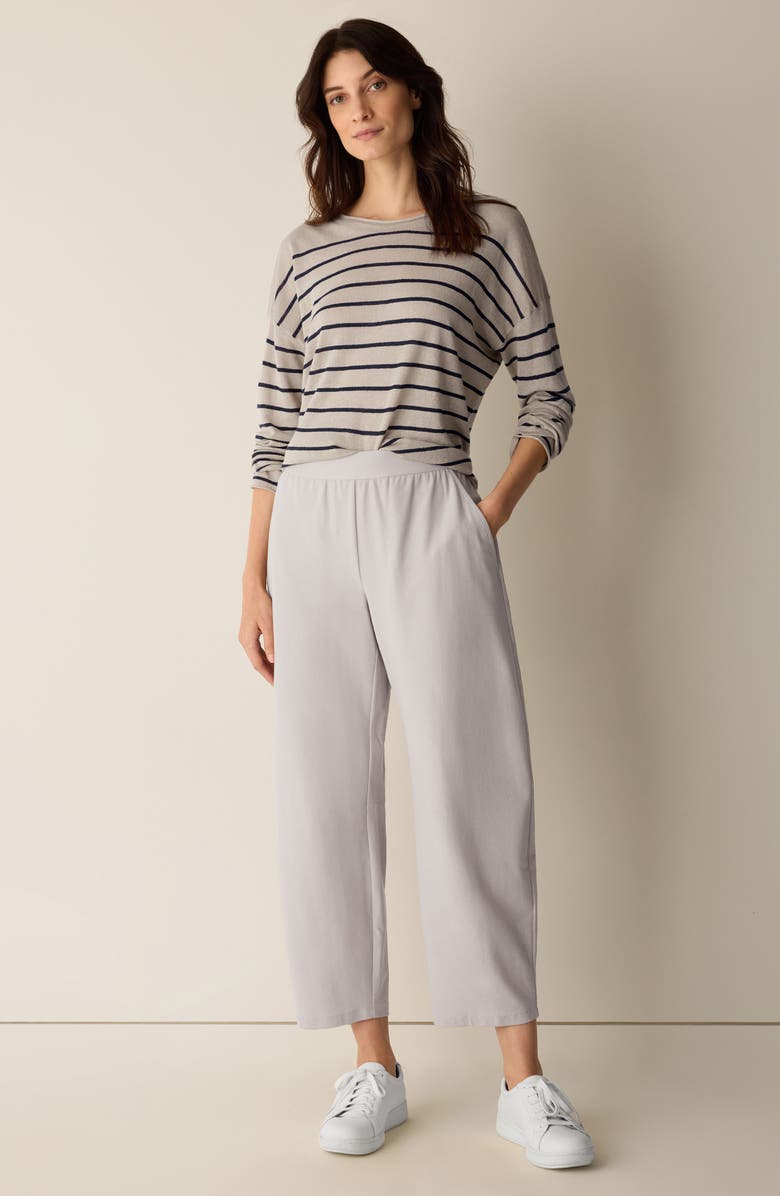 Eileen Fisher High Waist Ankle Pants, Alternate, color, Dove