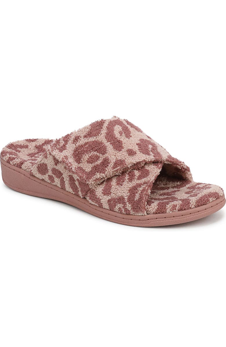Vionic Relax II Plush Slide Sandal, Main, color, Pink Multi